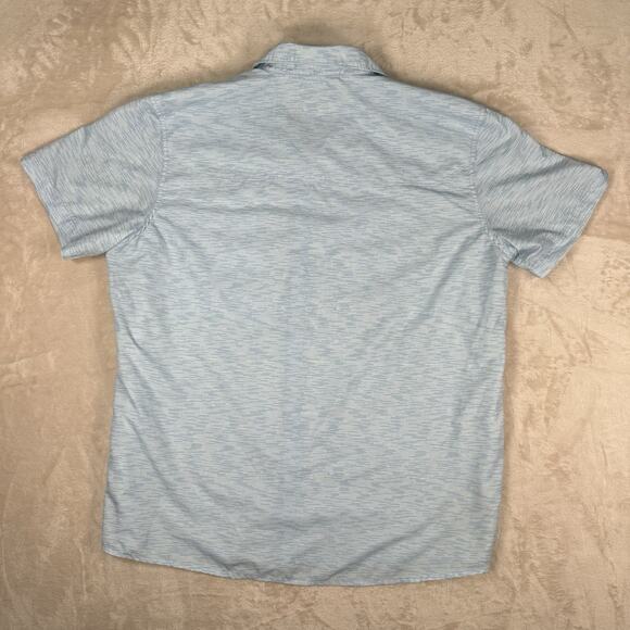 Simms Double Haul Button Up Short Shirt Fishing Pockets UPF 30+ Blue Men's XL - Picture 4 of 8